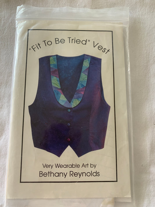 Vest, Fit To Be Tried, Bethany Reynolds, BSR Design, 1997, Size S-XL
