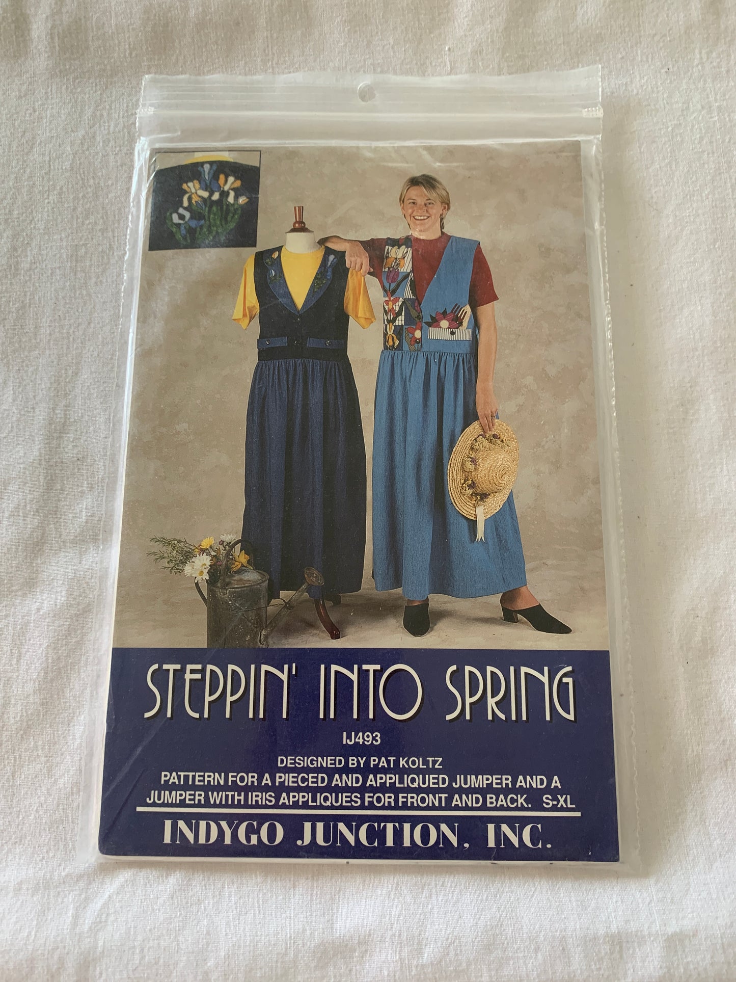 Indygo Junction Sewing Pattern IJ493 Misses' Jumper, Dress, 2 Variations, Size S-XL, Uncut, Vintage 1997