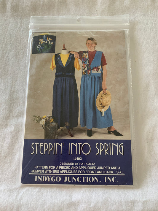 Indygo Junction Sewing Pattern IJ493 Misses' Jumper, Dress, 2 Variations, Size S-XL, Uncut, Vintage 1997