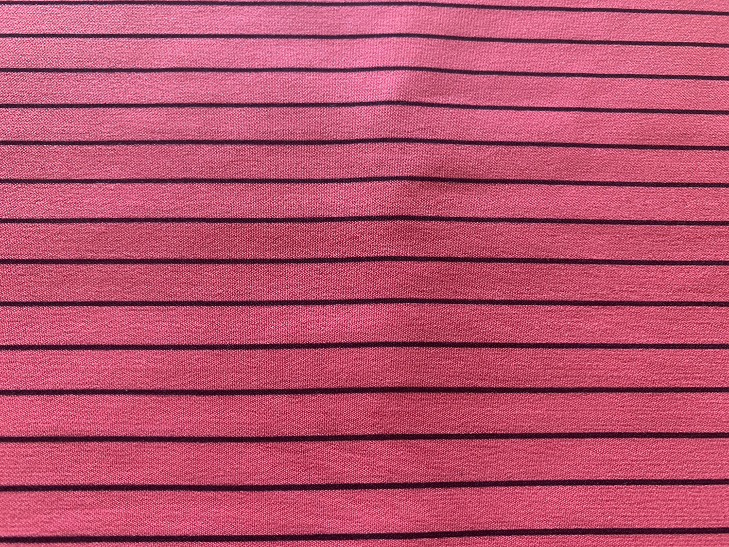 Pink with Black Stripes Polyester Lightweight Approx 272 x 60 Inches, New/Old Stock