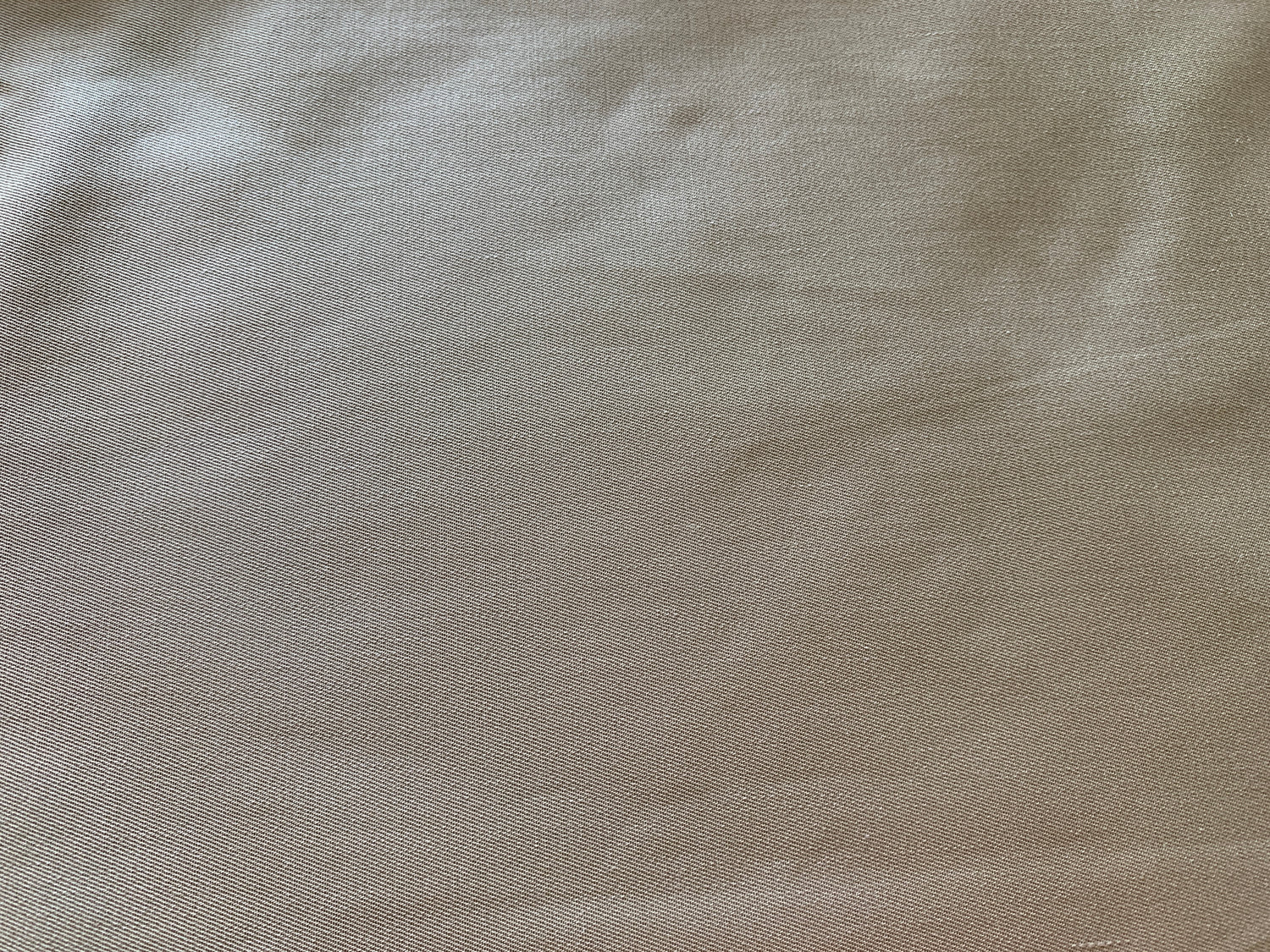 Light Brown Tan Polyester Medium Weight Fabric, Pants,  Approx 132 x 44 Inches, New/Old Stock