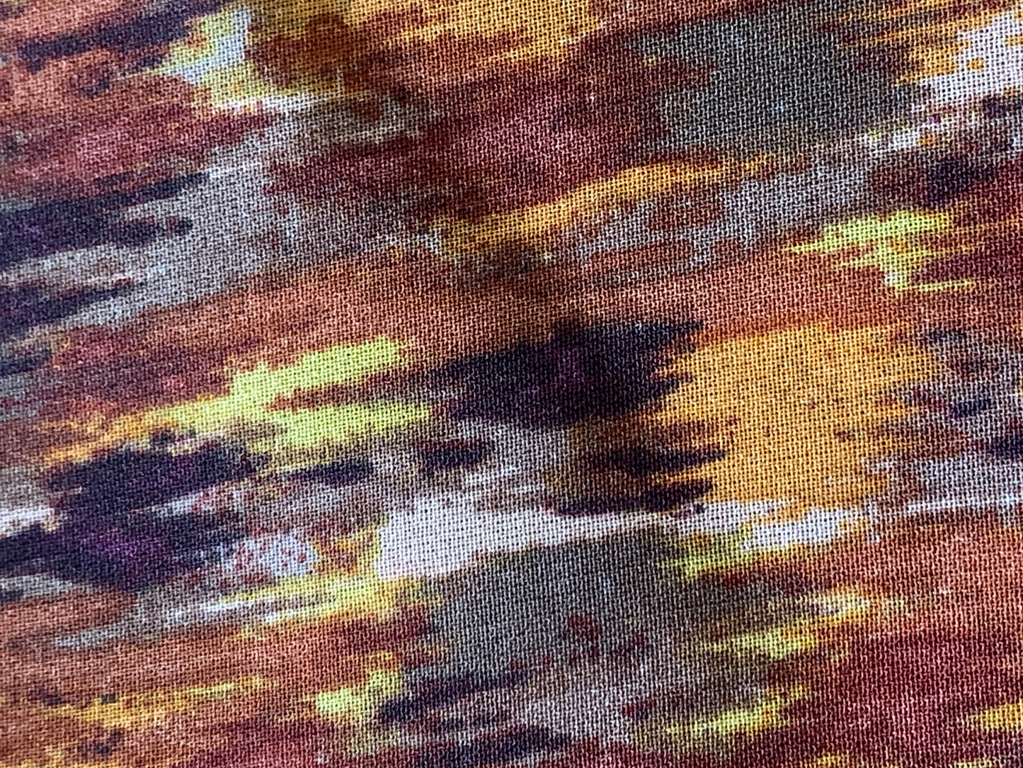 Silk Chiffon, Seventies Colors, Brown, Orange, Yellow, 58" x 390", New/Old Stock