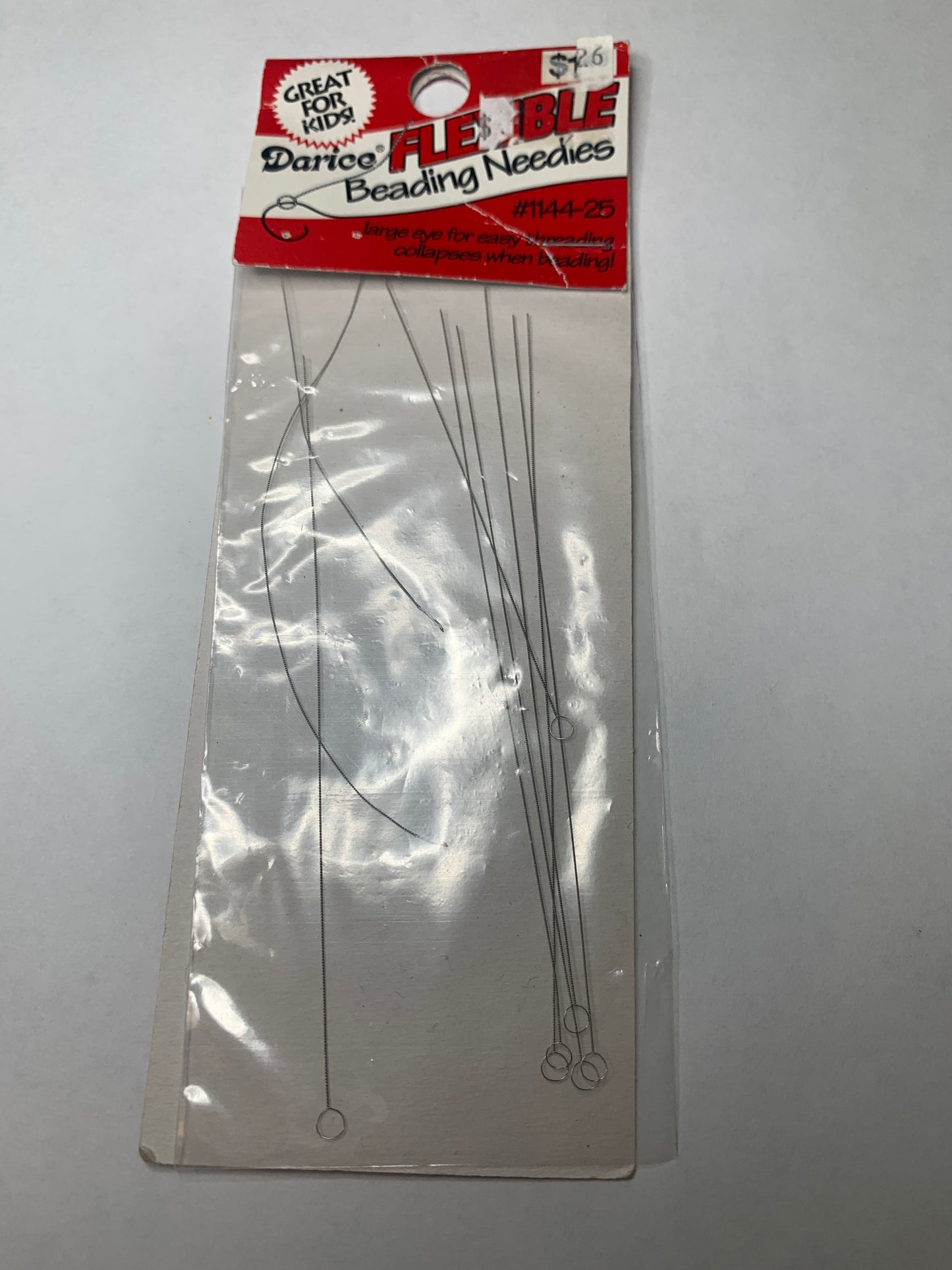 Darice Flexible Beading Needles, Large Eye, Kid Friendly