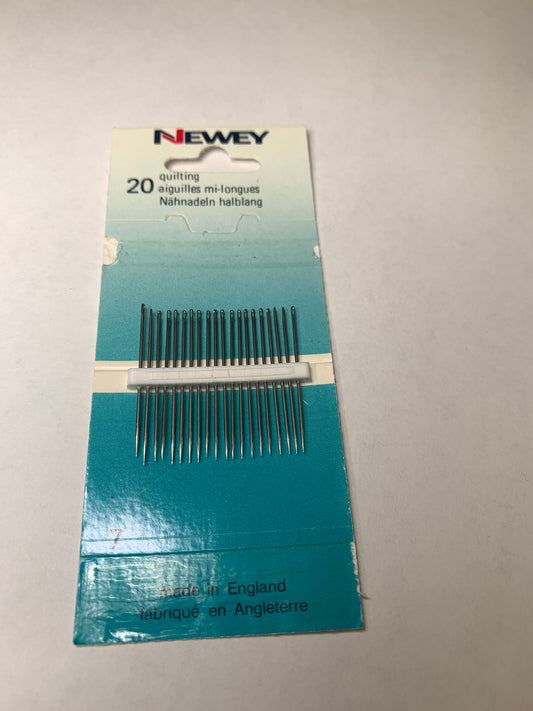 Newey Quilting Needles, 20 Needles, Size 7