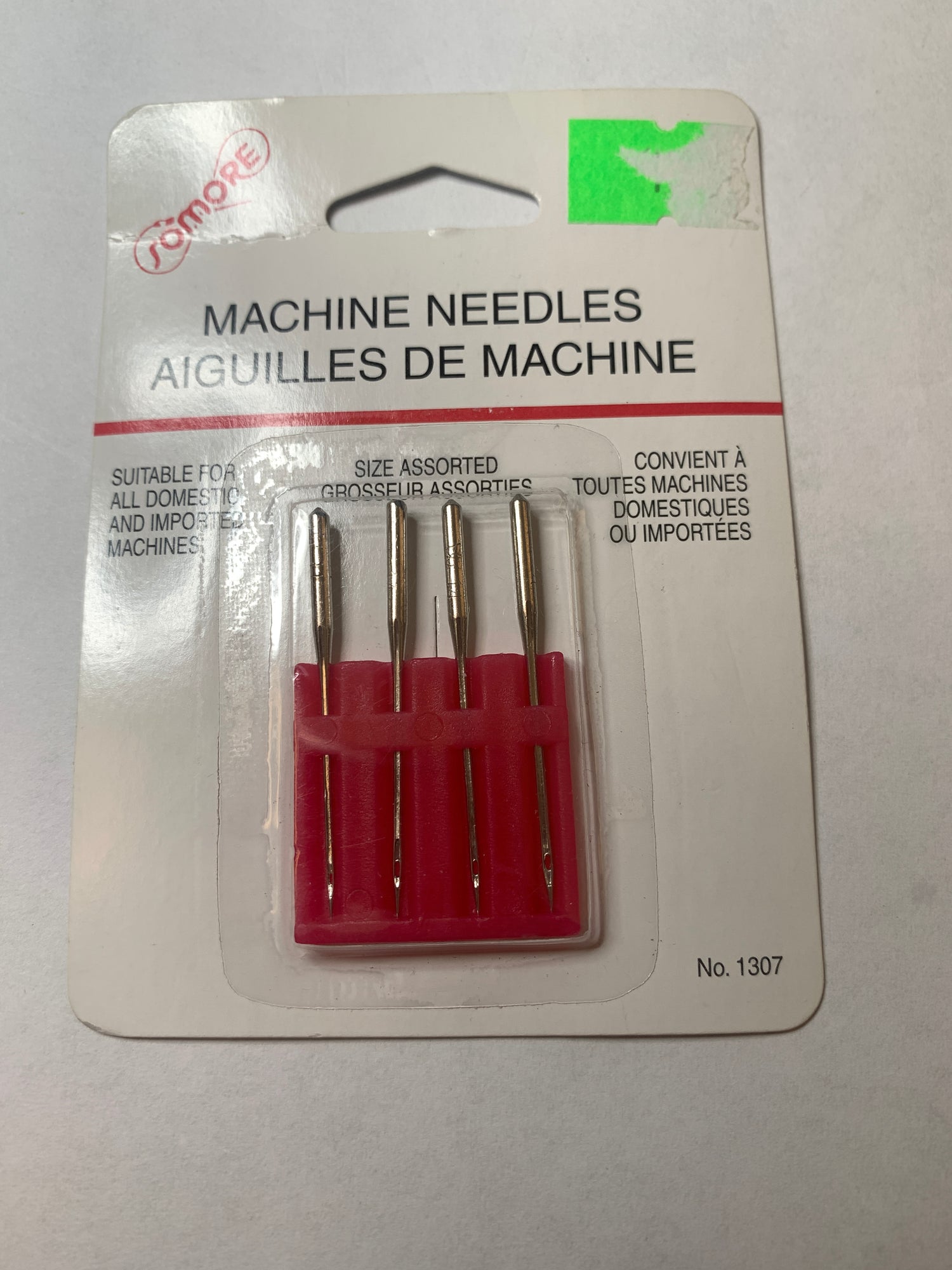 4 Machine Needles, Size 11, 14, 16, Fits Most Domestic/Imported Machines 