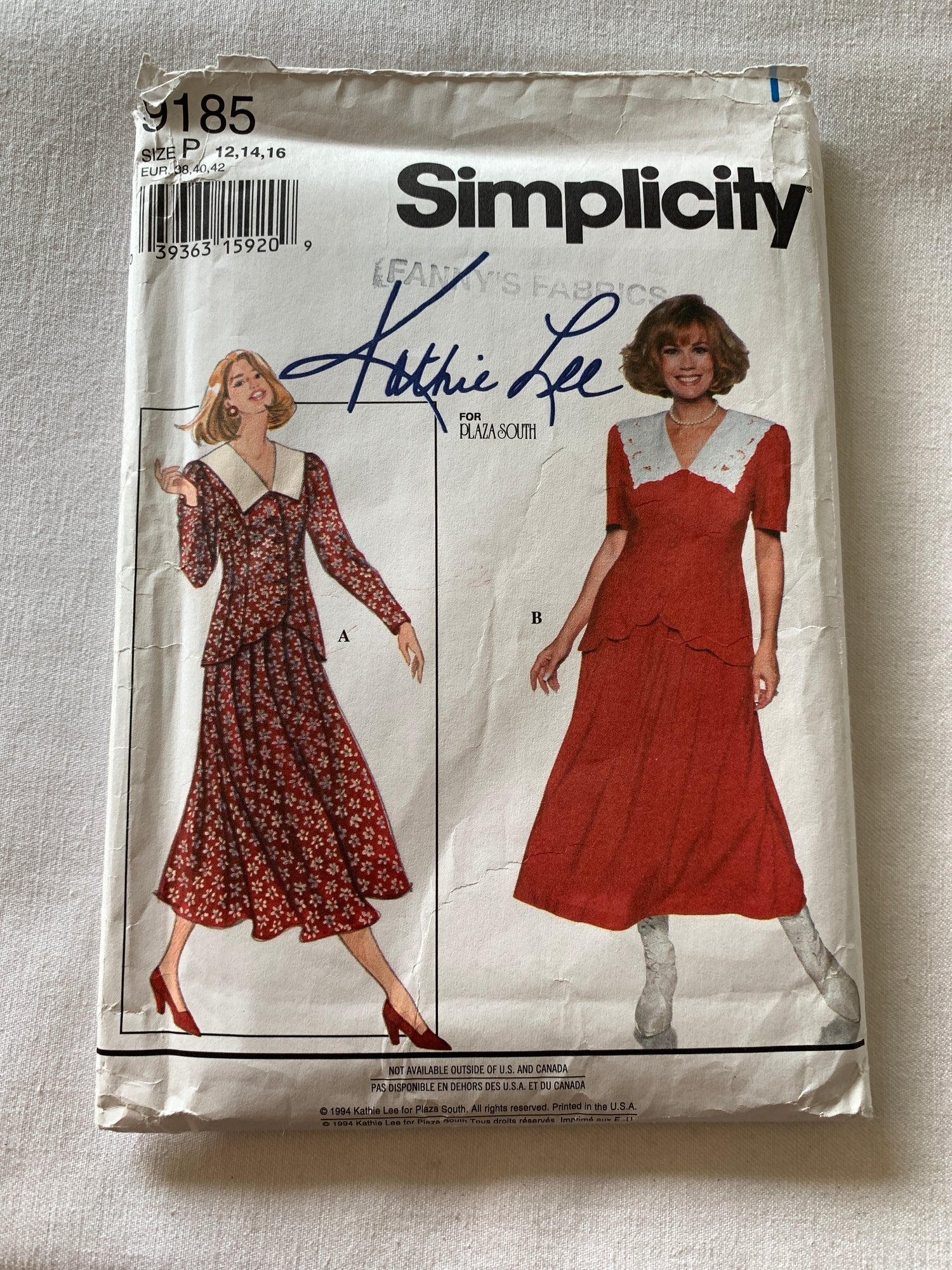 Simplicity Sewing Pattern 6580 Kathy Lee Misses' Top, Jacket, Skirt, Princess Seams, Size 12-16, Uncut, Vintage 1994