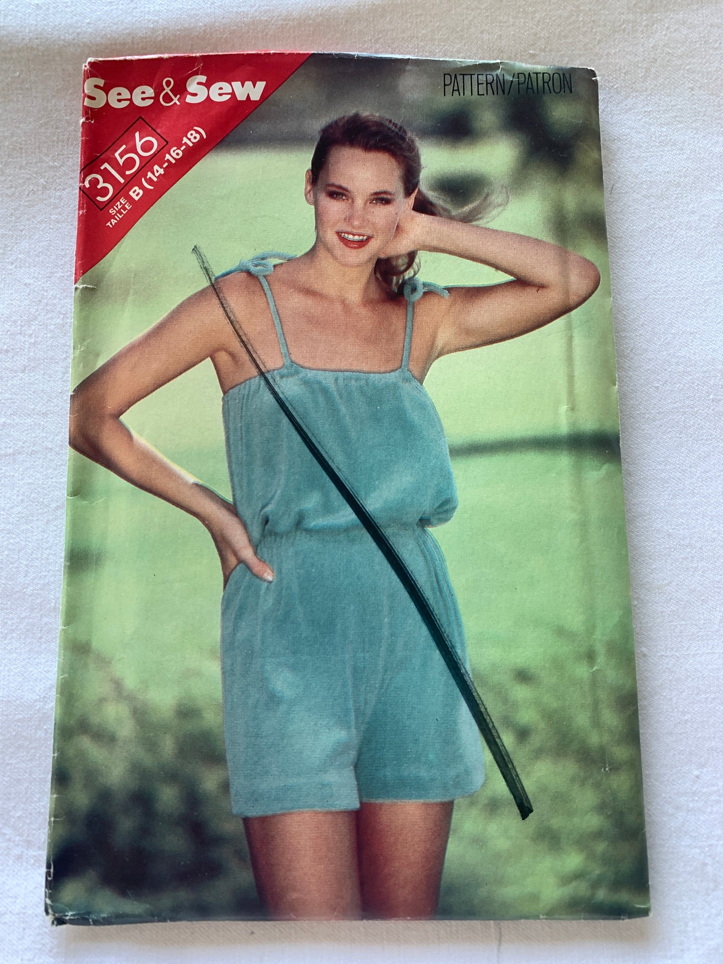 Butterick Sewing Pattern See & Sew 3156 Misses' Jumpsuit, Loose-Fitting, Elastic Waist, Size 14-18, Uncut, Vintage 1996