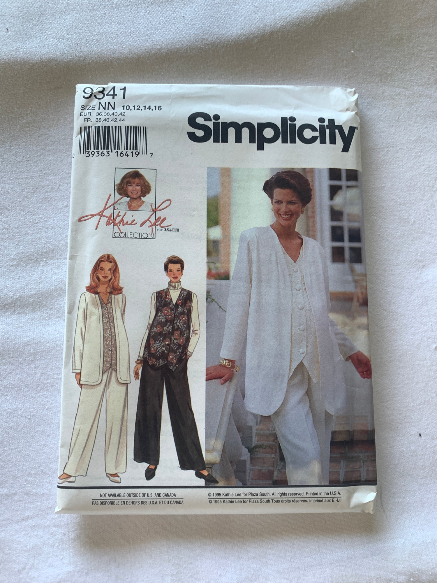 Simplicity Sewing Pattern 9341 Kathie Lee Misses' Maternity Pants, Jacket, Vest, Size 10-16, Uncut, Vintage 1995