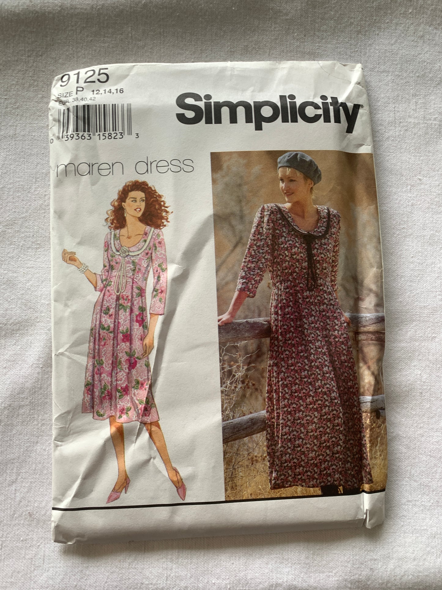 Simplicity Sewing Pattern 9174 Kathie Lee Misses' Maternity Dress, Flared, Zipper Back, Princess Seams, Size 10-16, Uncut, Vintage 1994