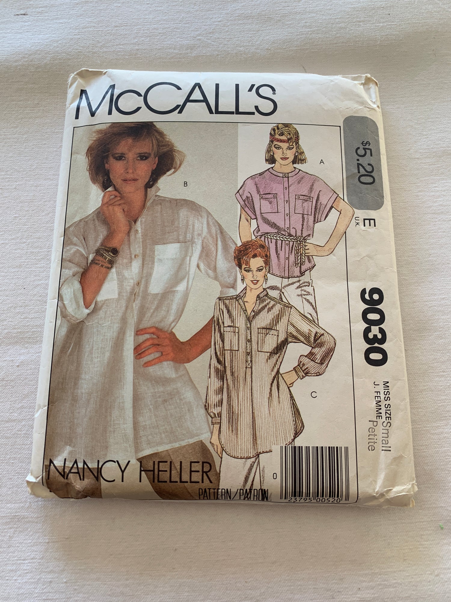 McCall's Sewing Pattern 7240 Misses' Jacket, Buttoned Cardigan, Long Sleeves, Shoulder Pads, Pockets, Size 12, Uncut, Vintage 1980