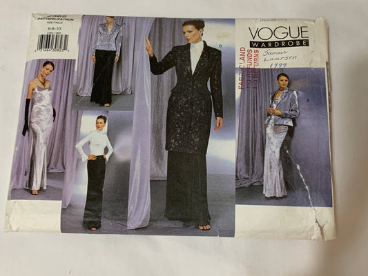 Vogue Sewing Pattern 2362 Misses' Jacket, Dress, Blouse, Skirt, Size 6-10, Cut, Vintage 1999