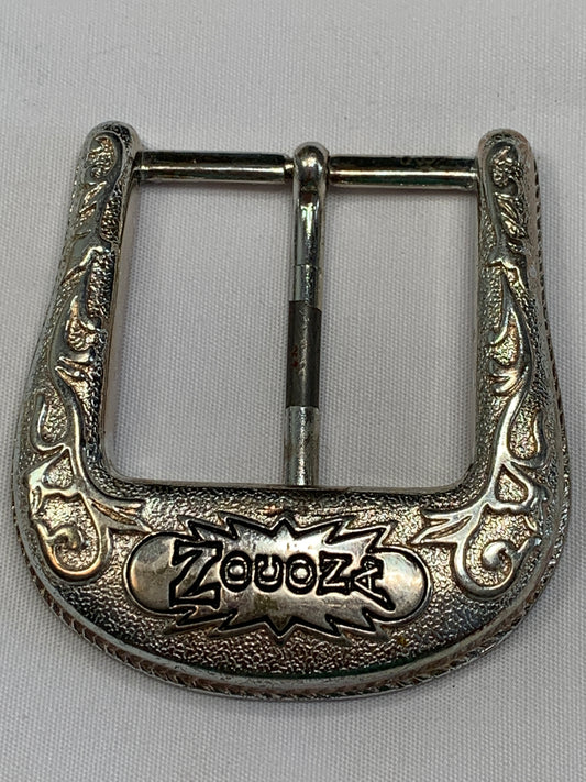 Vintage Nocona Pin Silver Belt Buckle, Western Theme, Taiwan, Used, Circa 1970's