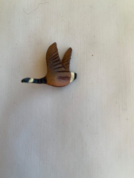 Leather Canada Goose, Rolled Safety Pin Closing