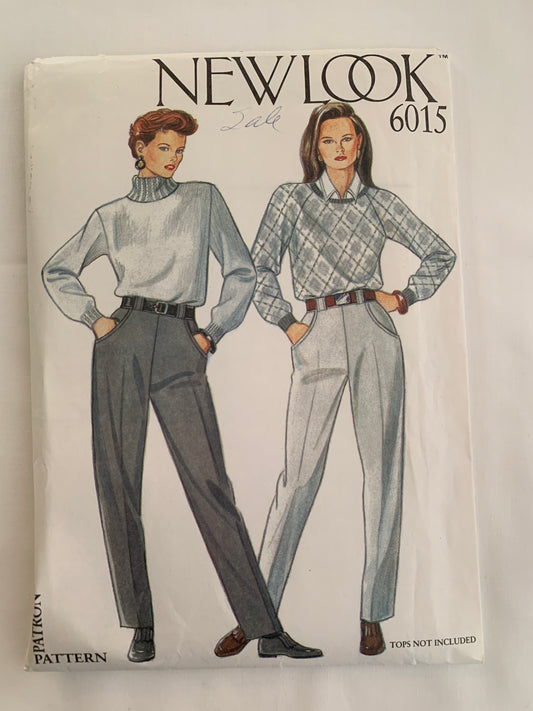 Simplicity New Look Sewing Pattern 6015 Misses' Pants, Pockets, Fly Zipper, Size 8-18, Uncut, 2002