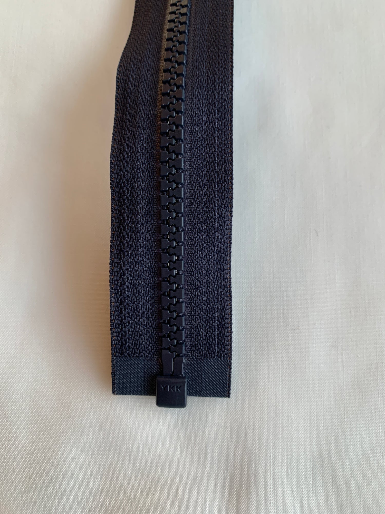 Molded Plastic Zipper, Separating, 24 Inch, Navy Blue Color, New