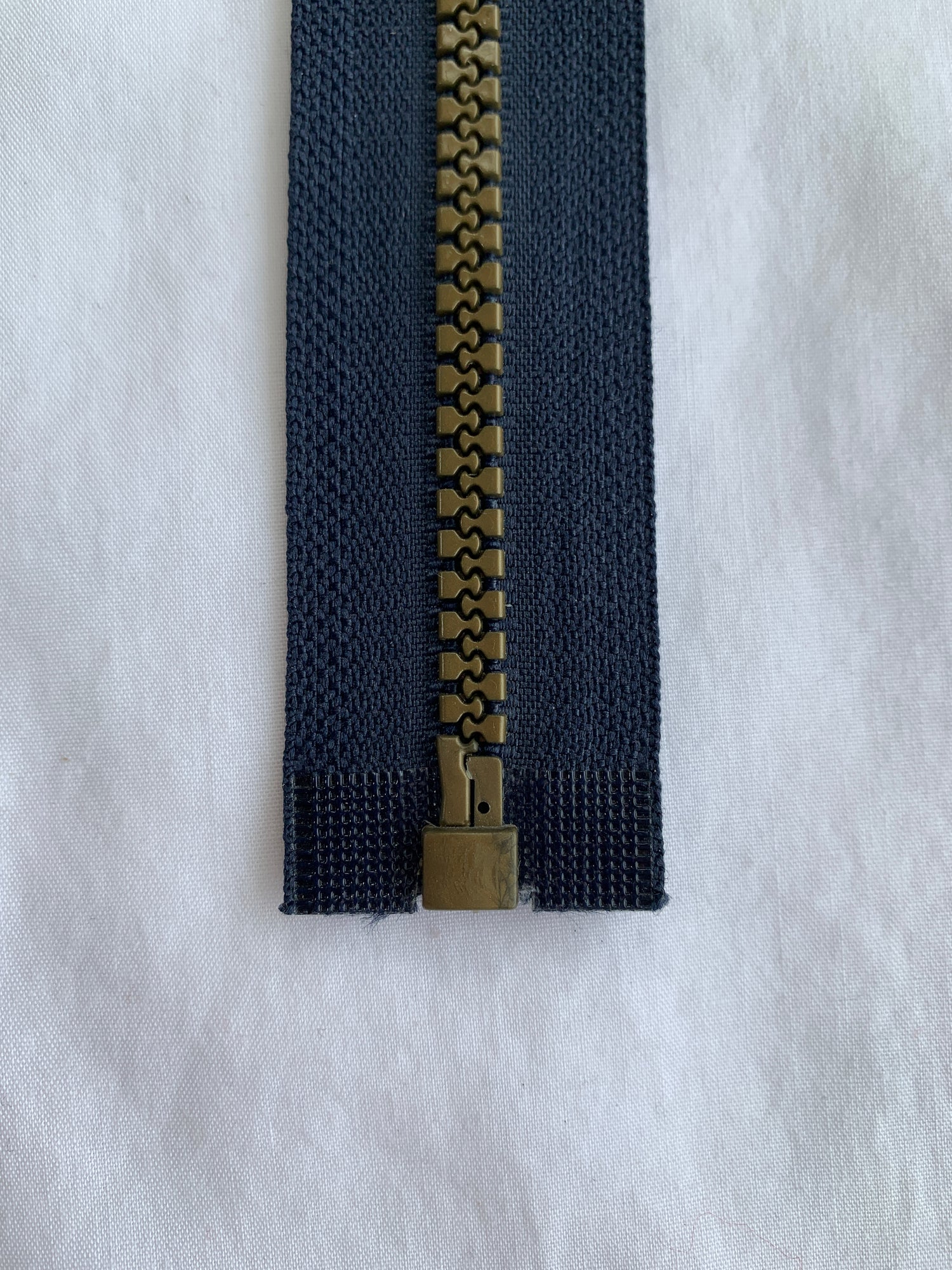 Molded Plastic Zipper, Separating, 12 Inch, Navy Blue Color, New 