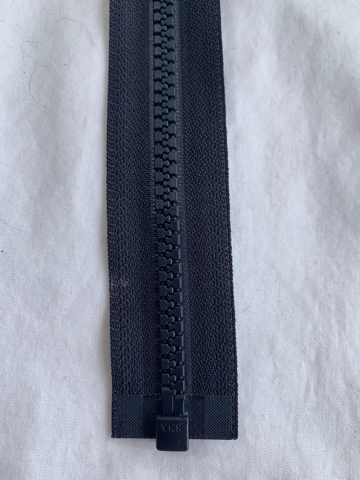 Molded Plastic Zipper, Separating, 20 Inch, Navy Blue Color, New