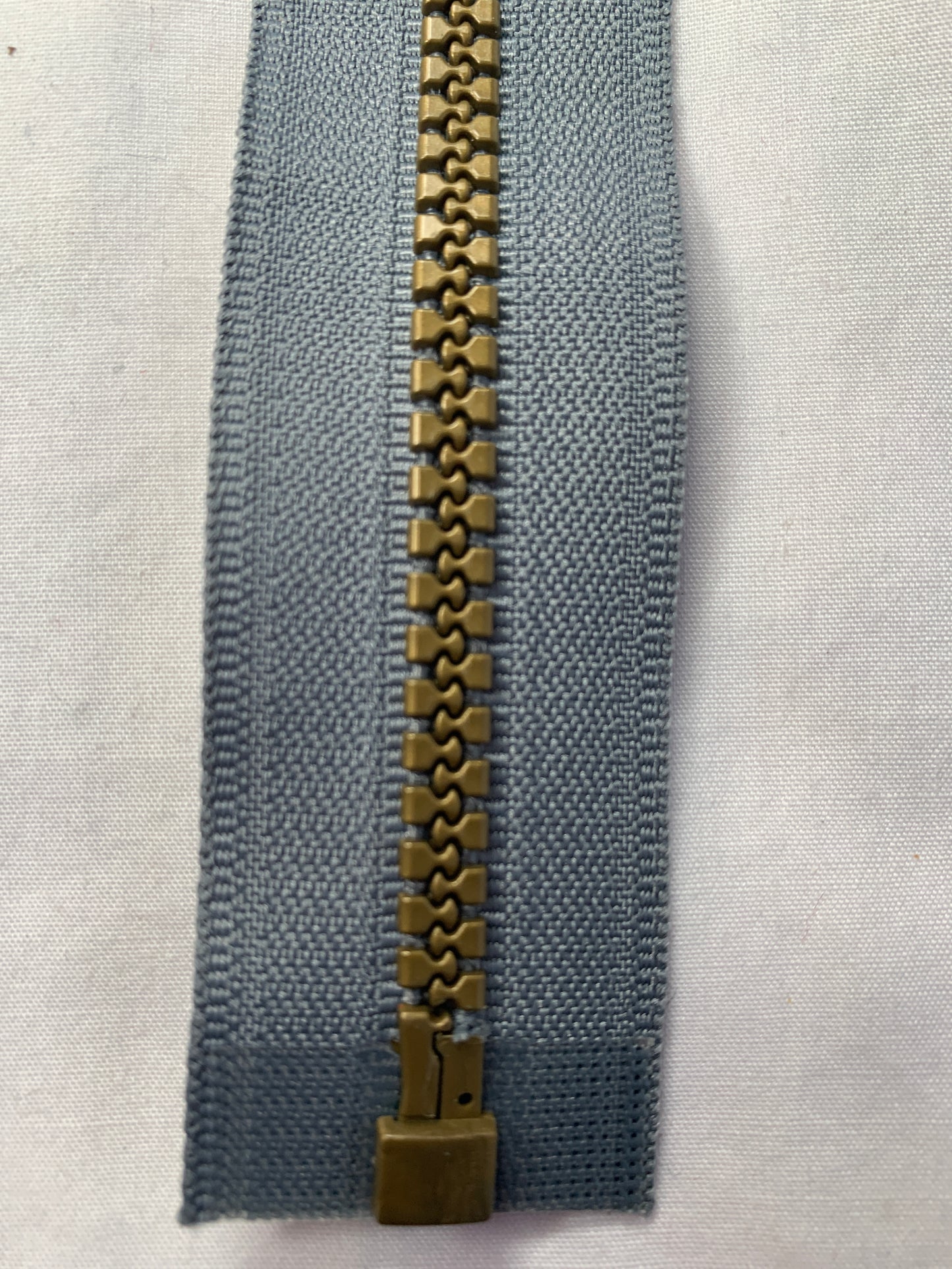 Molded Plastic Zipper, Separating, 12 Inch, Medium Grey, New