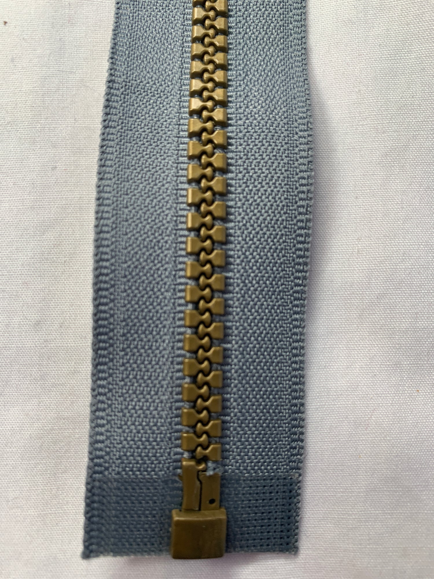 Molded Plastic Zipper, Separating, 12 Inch, Medium Grey, New