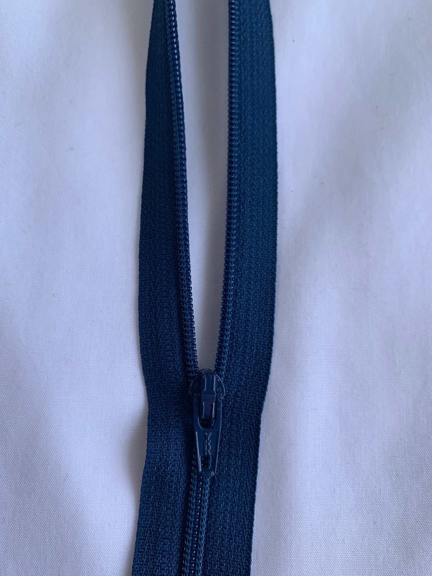 14 Inch Non-Separating Zipper, Royal Blue, Molded Plastic, New