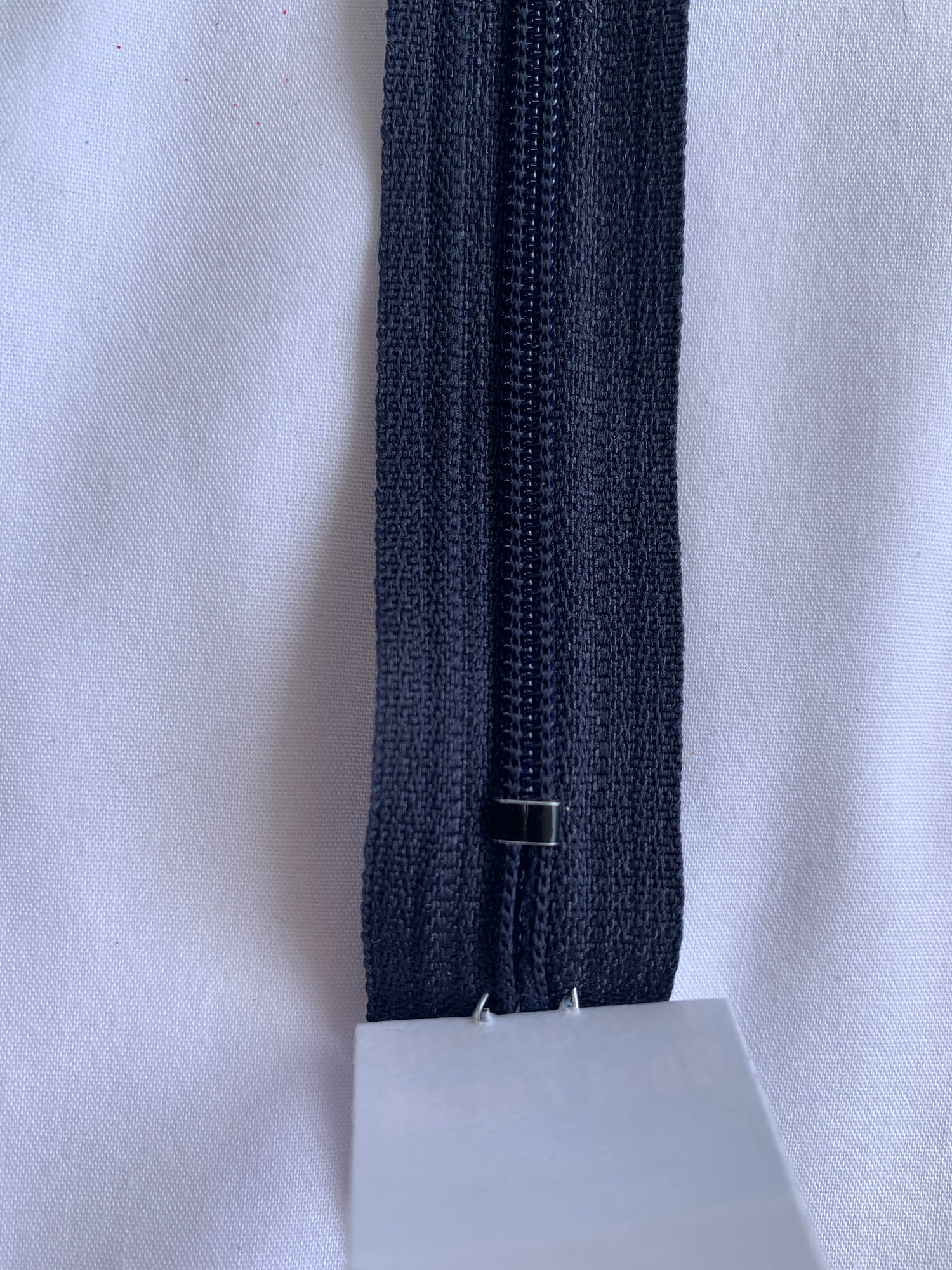 14 Inch Non-Separating Zipper, Midnight Blue, Molded Plastic, New