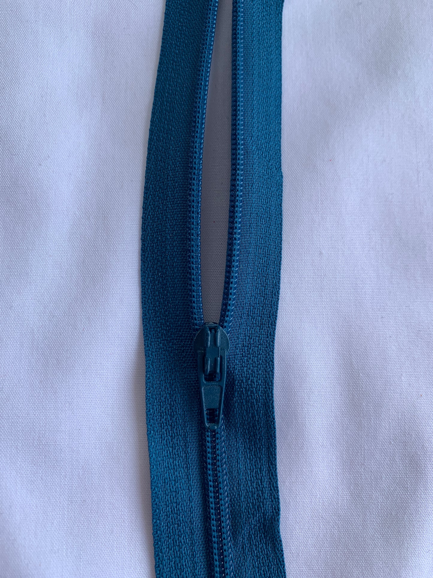 14 Inch Non-Separating Zipper, Cobalt Blue, Molded Plastic, New