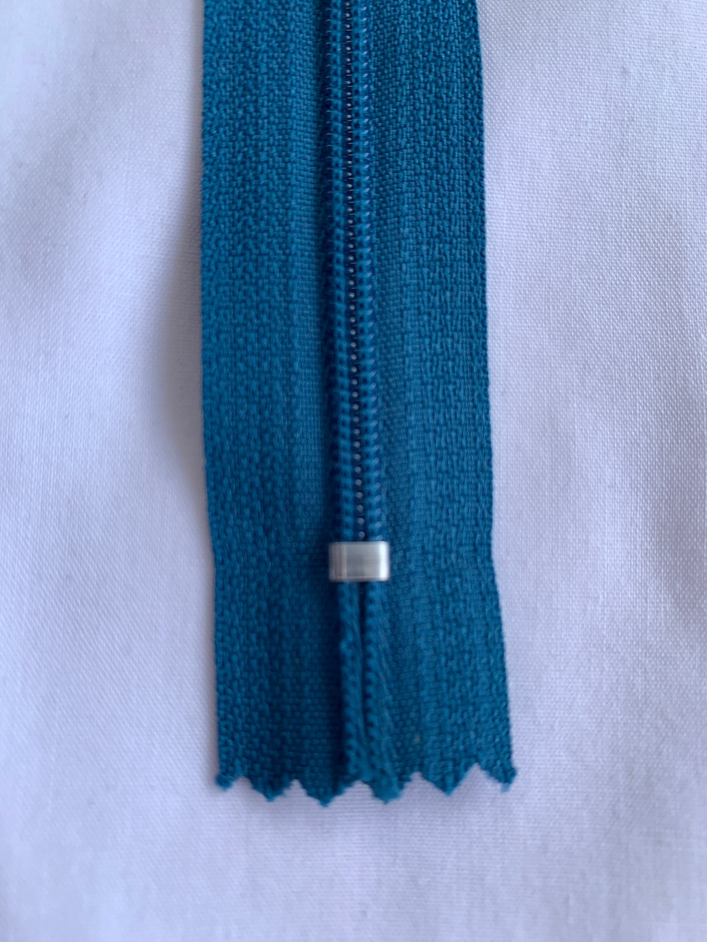 14 Inch Non-Separating Zipper, Cobalt Blue, Molded Plastic, New