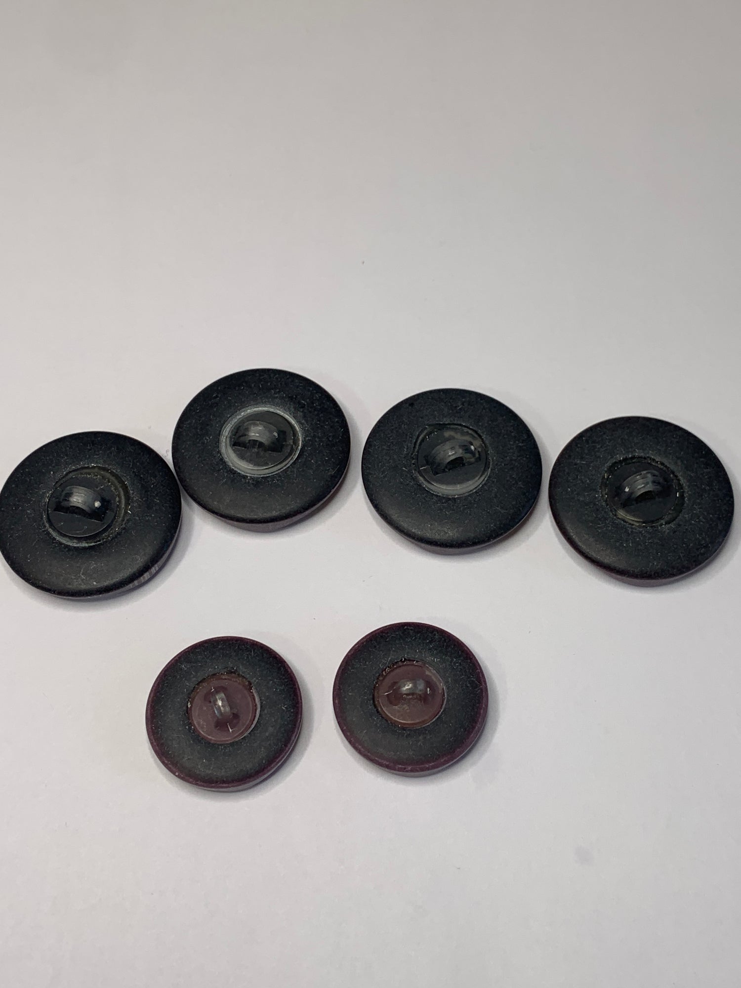 Vintage  Medium/Small Round Plastic Buttons, Abstract Design, Shank, Light Purple, 2.5/2.0 cm, New/Old Stock