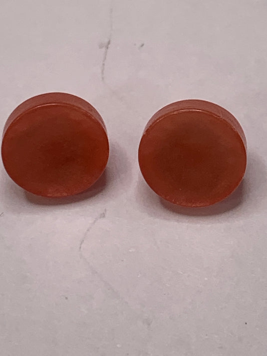 Vintage Children/Baby 2 Round Plastic Buttons, Shank, Pink, 1.0 cm, New/Old Stock
