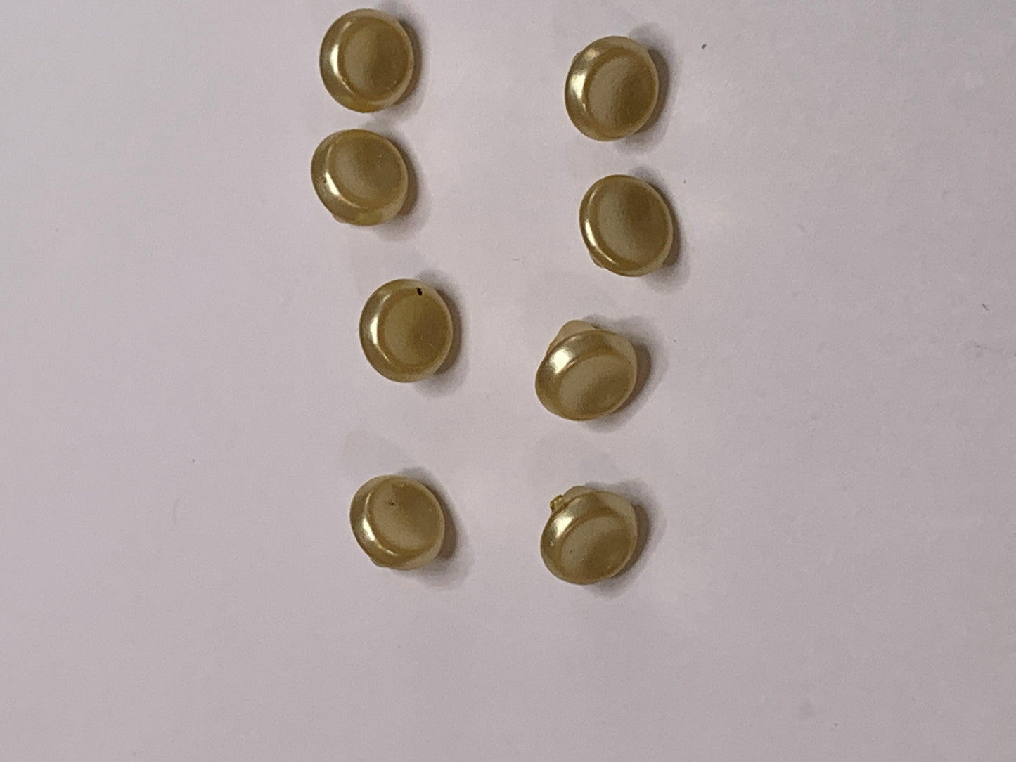 Vintage Children/Baby 8 Plastic Buttons, Shank, Yellow, .08cm, New/Old Stock