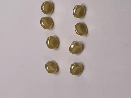 Vintage Children/Baby 8 Plastic Buttons, Shank, Yellow, .08cm, New/Old Stock