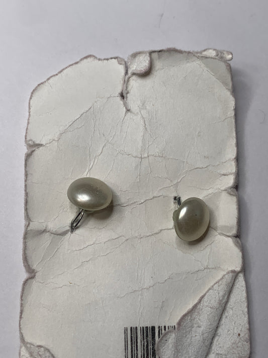 Vintage Children/Baby 2 Round Plastic Buttons, Shank, Off White, 0.8 cm, New/Old Stock