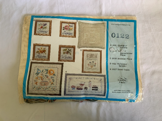 Vintage Creative Circle #0122 Perforated Sampler, Cross Stitch Kit, Complete Instructions, Craft Kit, Christmas Gift, Personlized