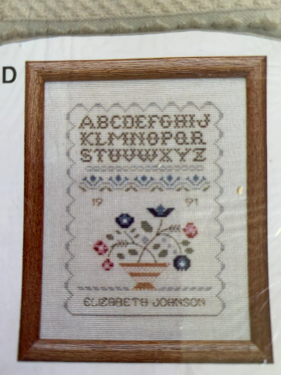Vintage Creative Circle #0122 Perforated Sampler, Cross Stitch Kit, Complete Instructions, Craft Kit, Christmas Gift, Personlized