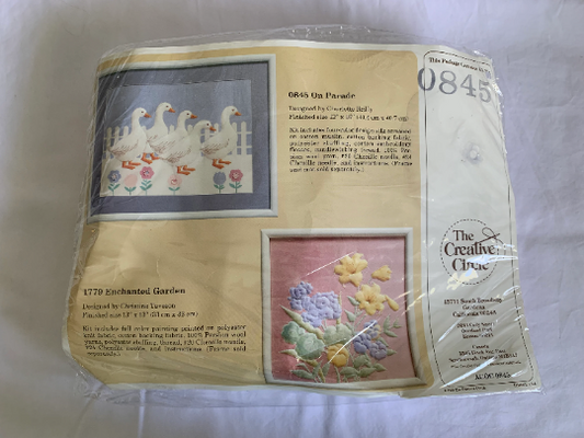 Vintage The Creative Circle #0845 On Parade, Ducks, Sewing, Charlotte Reilly, Collectibles, Crafts, Christmas Gift, Craft Kit, Hobby
