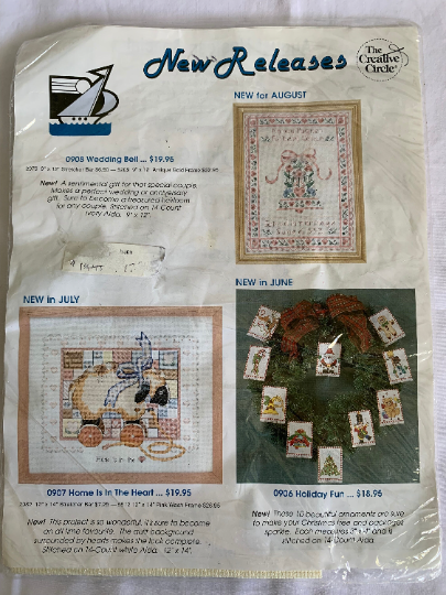 Vintage Creative Circle #0908Wedding Bell, Counted Cross Stitch Kit, Complete Instructions, Craft Kit, Stamped, Christmas Gift, Marriage