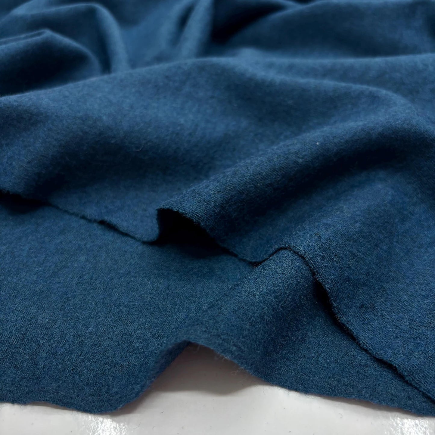 Blue Wool/Polyester Heavy Weight Fabric, Approx 54 x 88 Inches, New/Old Stock