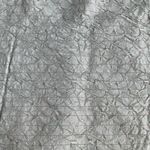 Green Vine  Embroidered Heavy Cotton Fabric, Crinkle, 54 x 100 Inches, New/Old Stock