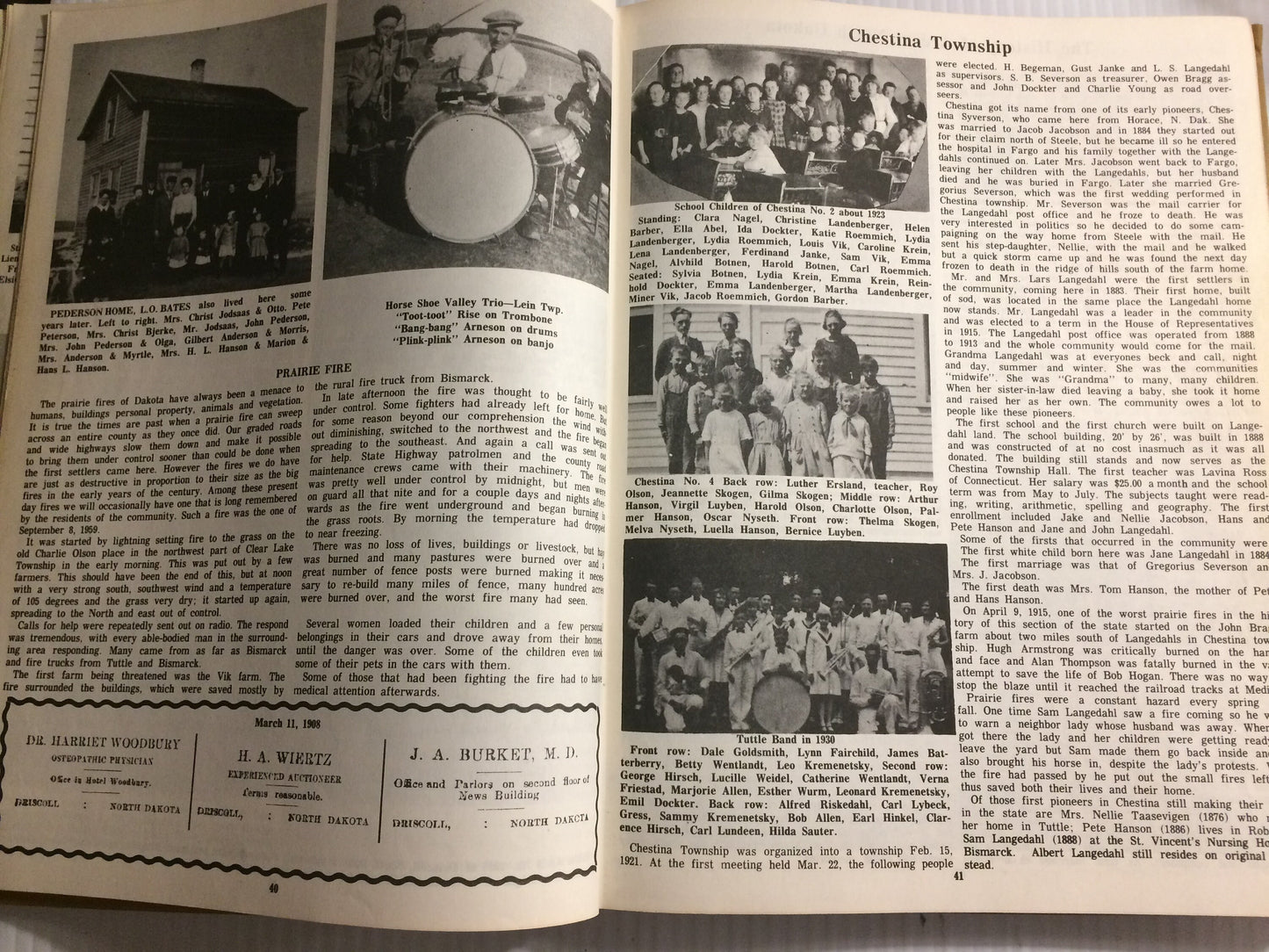Driscoll North Dakota 1883-1970 History Book, Remembrances, Family, Stories, United States, Town, Local, Frederick,