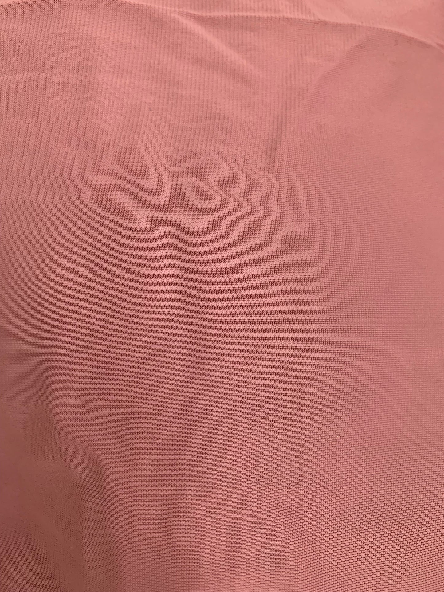 Salmon Pink Crushed Velvet, Polyester/Cotton Fabric, Lightweight, 54 x 220 Inches, New/Old Stock
