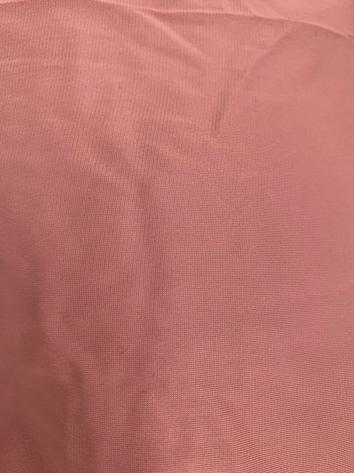 Salmon Pink Crushed Velvet, Polyester/Cotton Fabric, Lightweight, 54 x 220 Inches, New/Old Stock