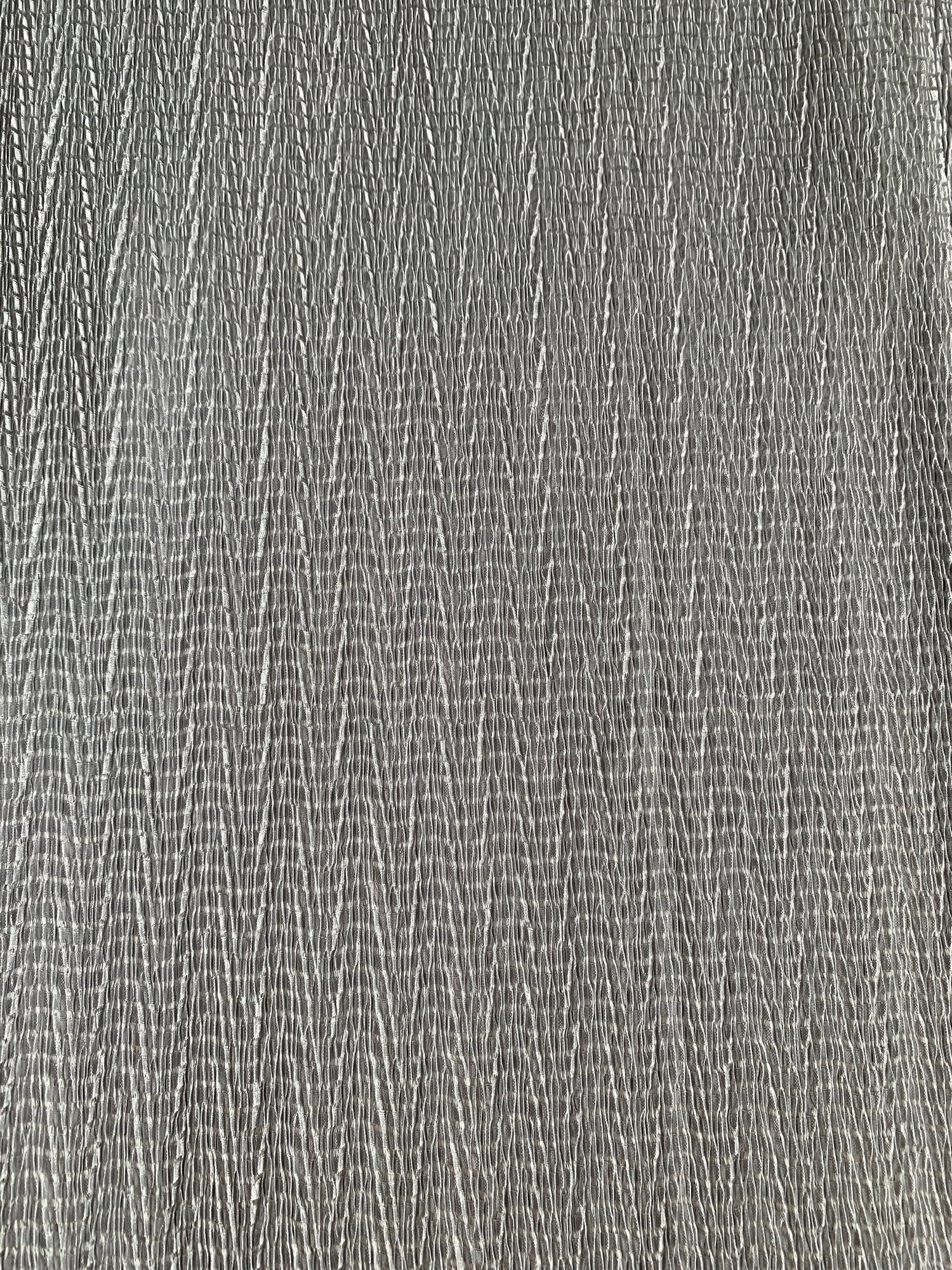 Pender Grey Hamilton Leafy Lines, Chenille, Polyester, Fabric, 100 x 44 Inches, New/Old Stock