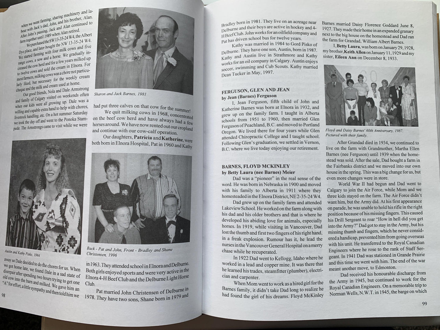 Buried Treasures Volume II, History Elnora, Pine Lake and Districts, Alberta Canada 1998