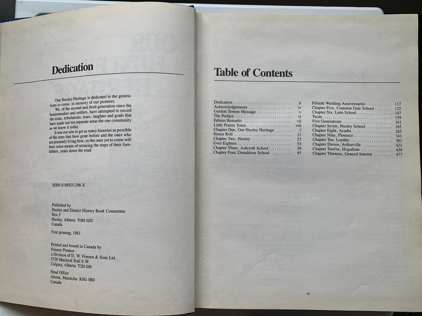 Our Huxley Heritage, Alberta, Canada, 1983, History Book, Memories, Remembrances
