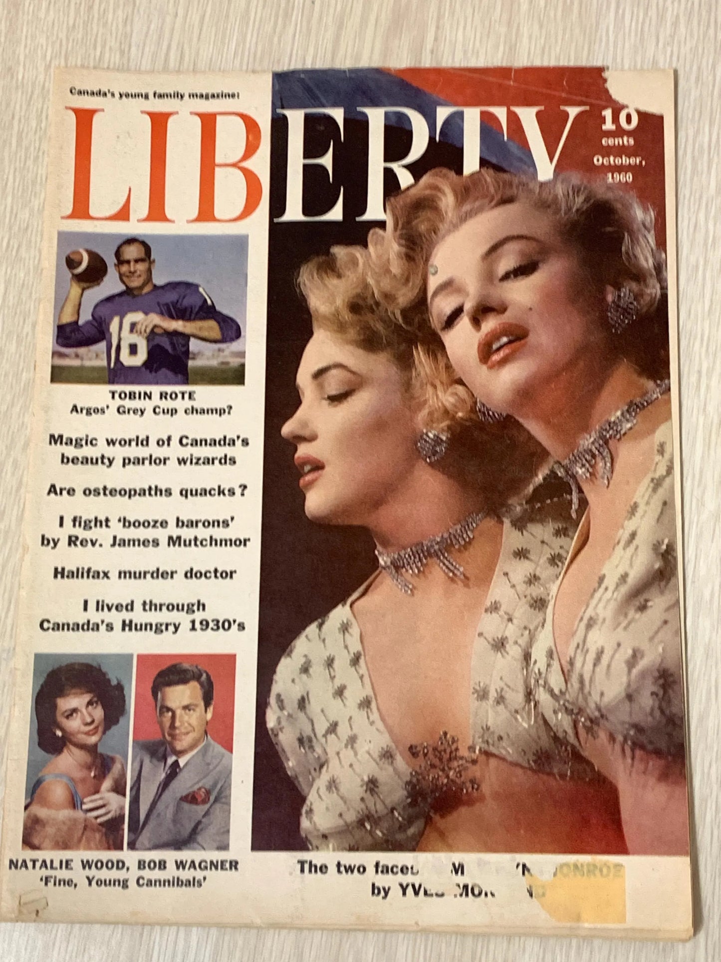 Vintage 1960 Canada Liberty Magazines Articles Pertaining to Canada Ways, Celebrity News, Political Views, Life Issues,