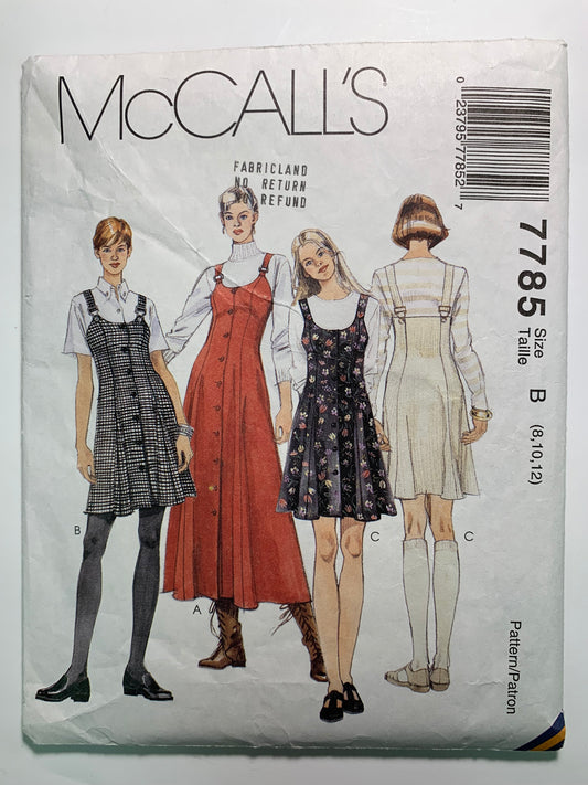 McCall's 7785 Misses' Jumper, Size 8-12, Cut, Vintage 1995