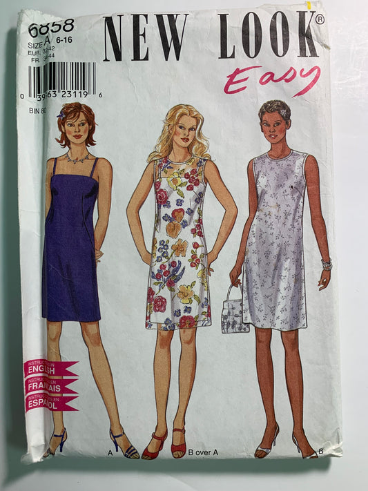 Simplicity New Look 6858 Misses' Dress, Size 6-16, Cut