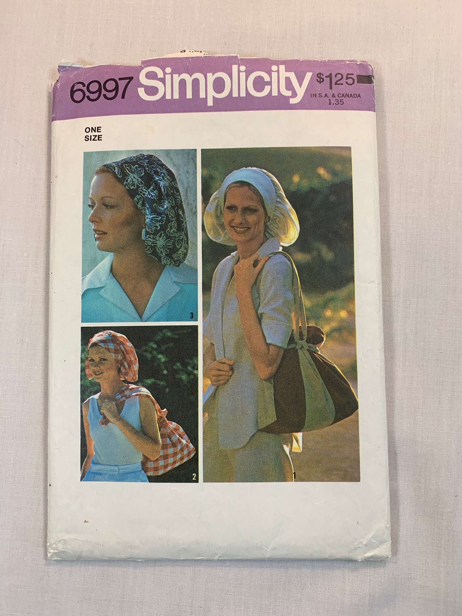 Simplicity Sewing Pattern 6997 Totes, Bags, Hat, Purse, Lined, Handles Uncut, 2003