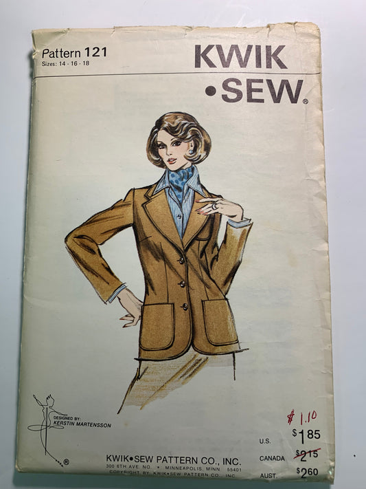 KWIK 120 Ladies' Blazer, Coat, Jacket, Size 14-18, Uncut