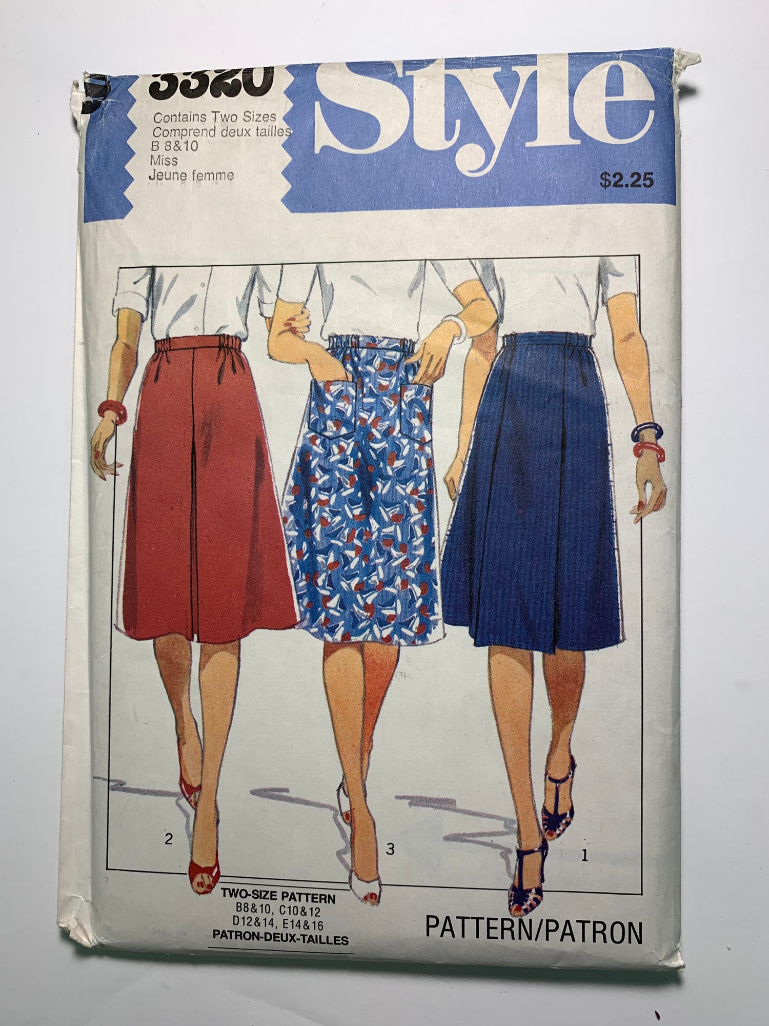 Style 3320 Pull-On Skirts, Size 8-10, Uncut, Vintage 1981